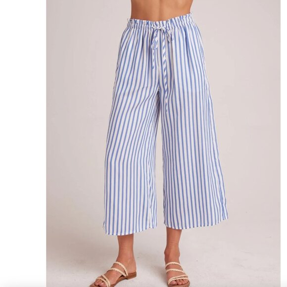 Bella Dahl Pants - Anthropologie Bella Dahl Ruffle Waist Striped - Bahia Breeze Pant